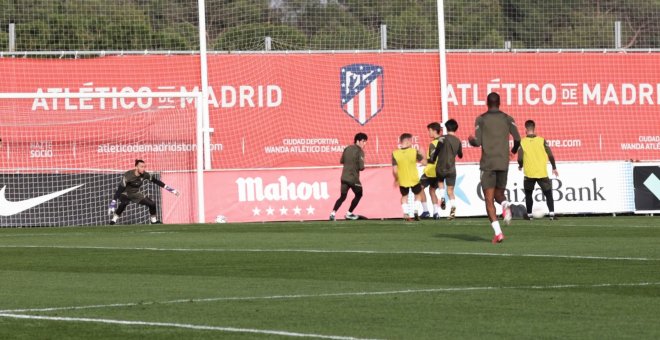 Entrenamiento del Atlético para enfrentar al Levante