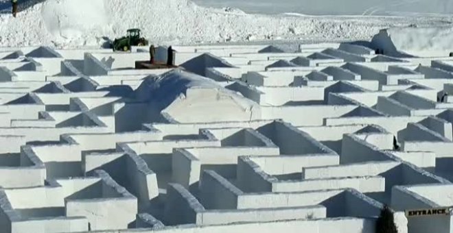 Canadá estrena el laberinto de nieve más grande del mundo