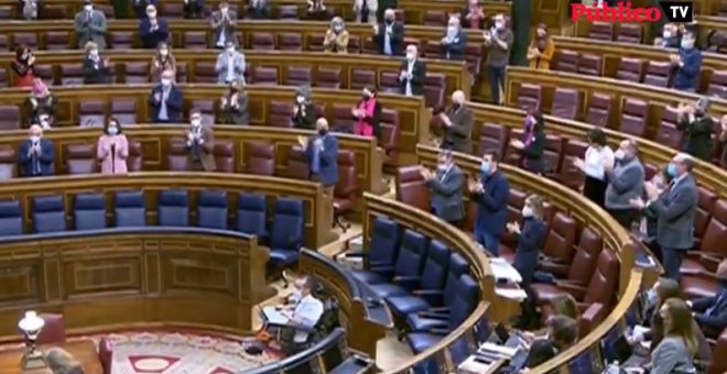 El Congreso, salvo Vox, ovaciona a las mujeres asesinadas por la violencia machista