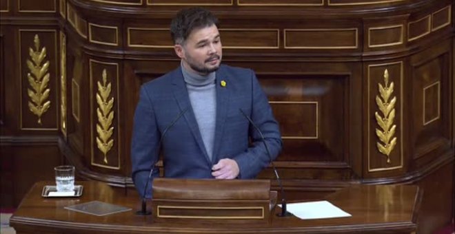 Rufián: "Los contenedores se reponen, la esperanza no"