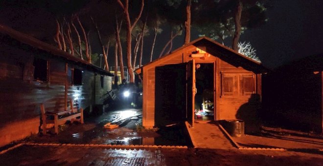 La Guardia Civil investiga un incendio en dos cabañas de un centro de acogida de menores en Melilla