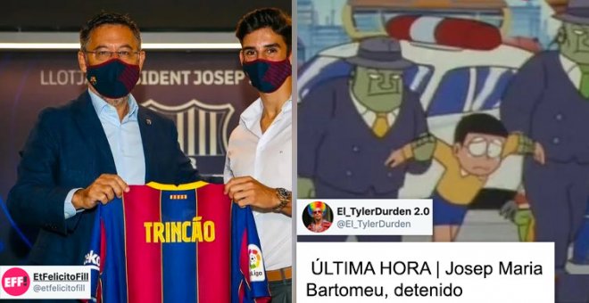 "Bartomeu, tatuándose los planos del Camp Nou": las redes se toman con humor la detención del expresidente del Barça