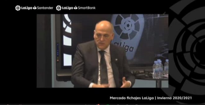 Tebas confía en que el público pueda volver a los estadios a final de temporada