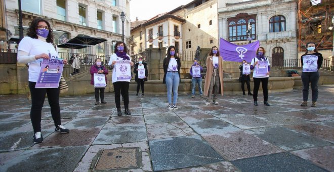 Asturies 8M: 13 concentraciones y un aplauso desde las casas