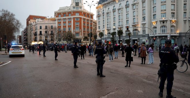 La Policía identifica a varias manifestantes feministas en Madrid