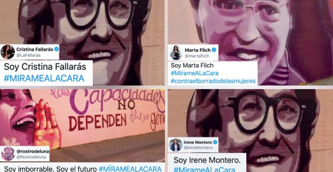 #Míramealacara: la respuesta en Twitter que no van a poder borrar tras el destrozo de murales feministas