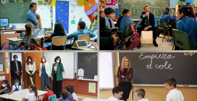 "Que pongan su foto al lado de la palabra 'cinismo'": cuando políticos del PP en colegios o hablando a niños no era "adoctrinar"