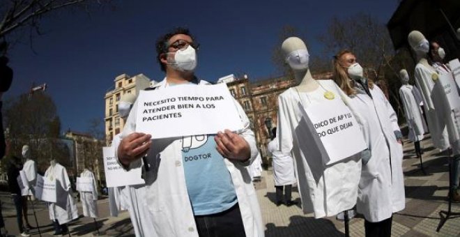 Protesta de los médicos de Atención Primaria de Madrid