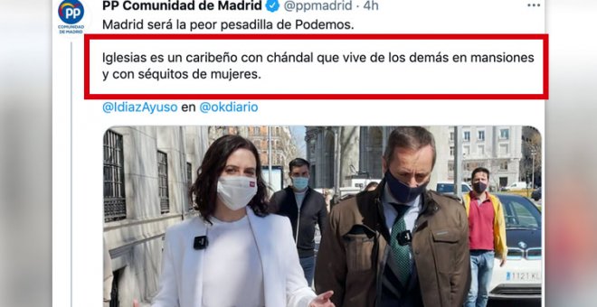 "Racismo, machismo y clasismo. Todo en una frase": indignación por lo que Ayuso ha dicho sobre Iglesias