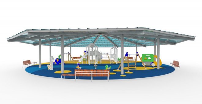 Comienza la renovación del parque infantil de la plaza de la Hermandad de las Marismas