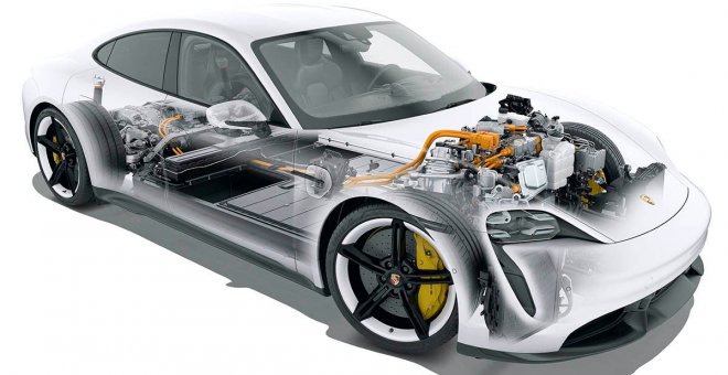 Los motores, el inversor y la transmisión del Taycan lo convierten en un auténtico "Porsche"