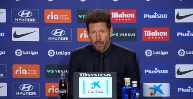 Simeone: "Todos los grandes equipos tienen un jugador que hace goles y otro que los para"