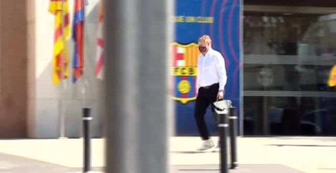 Cumbre entre Laporta y Koeman en las oficinas del Barça