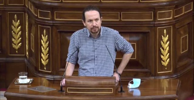 Pablo Iglesias recuerda a "las generaciones que lucharon contra el fascismo" en sus últimas palabras en el Congreso