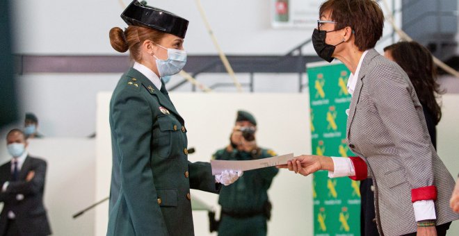 La teniente María Sol Rodríguez, primera mujer que entra a formar parte del GAR, grupo de élite de la Guardia Civil