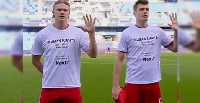 "Derechos humanos, fuera y dentro de la cancha": la aplaudida reivindicación de la selección de fútbol de Noruega contra el Mundial de Qatar
