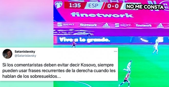 "España vs. Ese país del que usted me habla": cachondeo con la retransmisión de TVE evitando decir "Kosovo"