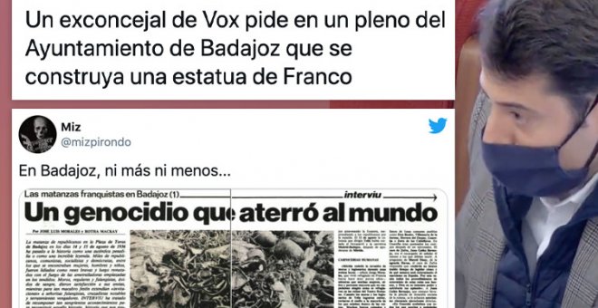 Ni te imaginas para qué dictador ha pedido el concejal de Vox de Badajoz una estatua: "Pero no les llaméis fascistas"