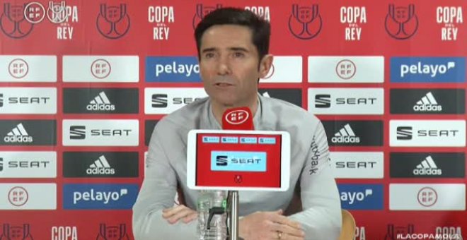 Marcelino a sus jugadores: "Quiero que disfruten el partido. Somos unos privilegiados"