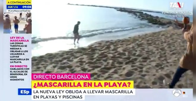 "Periodismo siervo de las élites": las redes destrozan a 'Espejo Público' tras recriminar a una mujer en una playa solitaria que no usara mascarilla