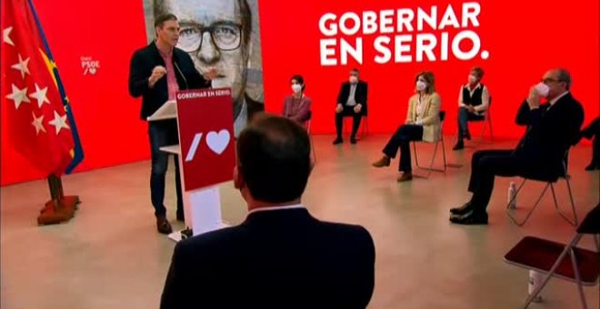 Pedro Sánchez dice que Madrid ha sufrido con Ayuso "un gobierno fallido" durante dos años