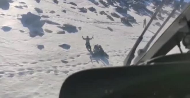 Evacúan en helicóptero a una persona herida en la sierra de Madrid