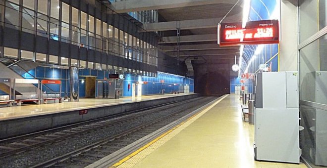 El "metro" de Oviedo ya tiene vías y estaciones
