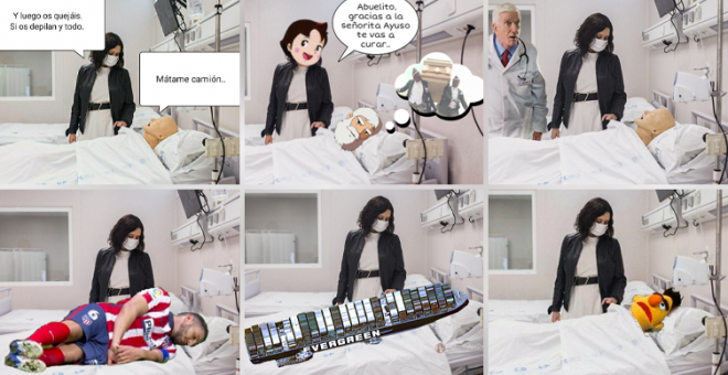 Los memes más tronchantes de Isabel Díaz Ayuso y un maniquí, en un hospital de Madrid