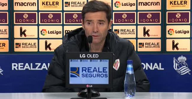 Marcelino: "No era fácil jugar este partido, pero estoy orgulloso de la reacción de los jugadores"