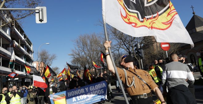 La Policía no detectó "incidencias" en la manifestación nazi por la División Azul que acabó con proclamas antisemitas