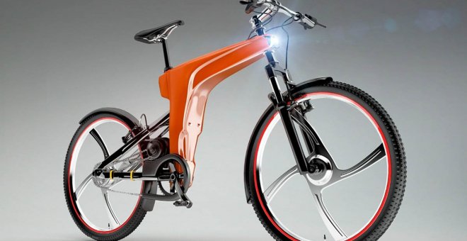 Bicicleta eléctrica SM: un cuadro sin barra inclinada y una transmisión de doble