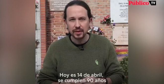 Pablo Iglesias: "La identidad democrática española es republicana y antifascista"