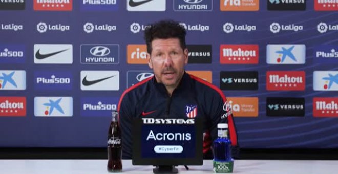 Simeone: "Enfocamos toda la semana pensando en el encuentro contra el Eibar"