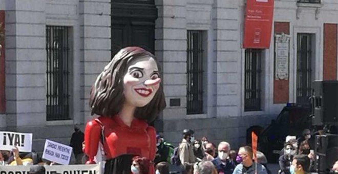 Concentración en la Puerta del Sol de Madrid en defensa de la Sanidad Pública