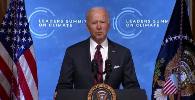 Biden: "EEUU se pone en marcha para reducir nuestros gases de efecto invernadero a la mitad para finales de esta década"