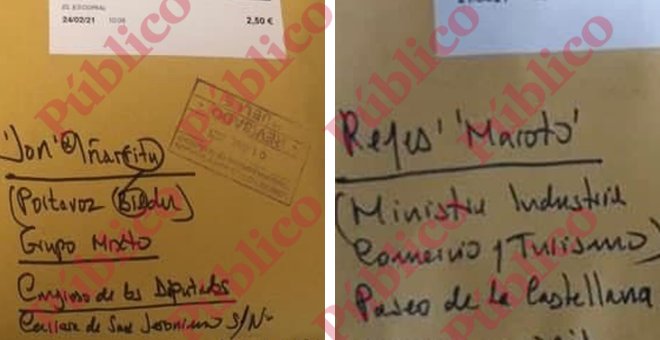 El autor de la carta con la navaja a la ministra Maroto está emparentado con el diputado de Vox Espinosa de los Monteros