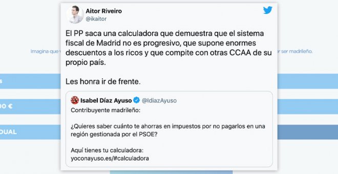 La 'calculadora' de Ayuso para presumir de bajada de impuestos que se le ha vuelto en contra