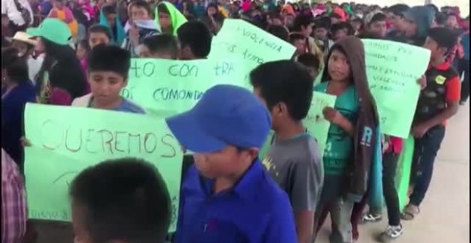 Marcha infantil contra la violencia en el estado mexicano de Guerrero