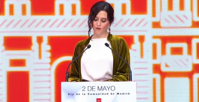 Ayuso propone "un paréntesis en la disputa electoral" durante los actos del Dos de Mayo