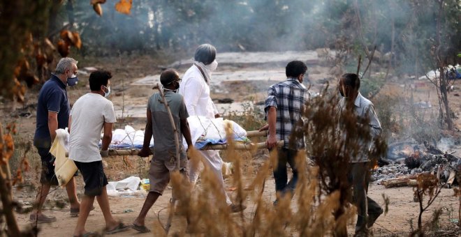 India: la pira funeraria de Modi