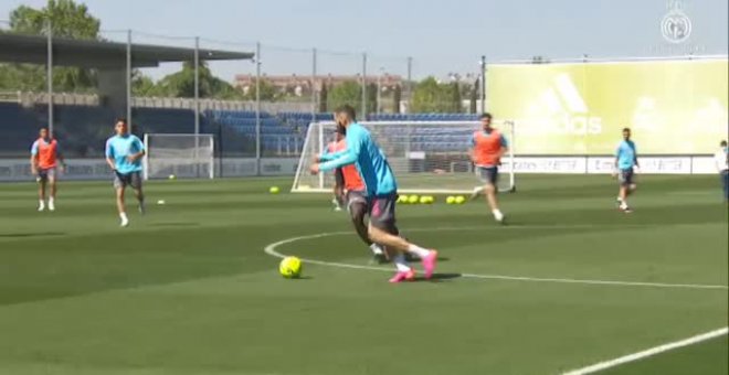 Ramos, Valverde y Vinicius se entrenan al margen del grupo