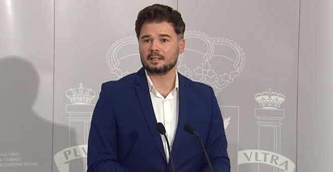 Rufián sobre la formación de gobierno en Catalunya: "Ya vale, ya basta, la gente está harta"
