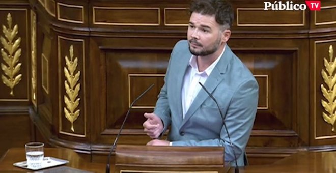 Rufián, al PP y Vox: "A ver si así lo entienden: una mujer trans es una, grande y libre"