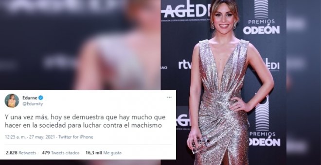 Los tuiteros muestran su apoyo a Edurne tras sufrir multitud de comentarios machistas después del penalti fallado por De Egea