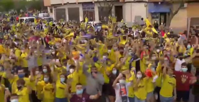 El Villarreal celebra en su estadio la histórica Europa League