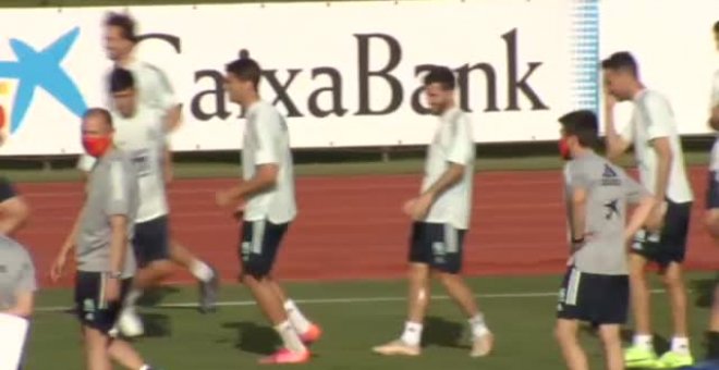 Primer entrenamiento de la selección absoluta de cara a la Eurocopa