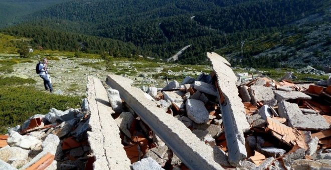 Cara norte de Guarramillas, el vertedero de Guadarrama