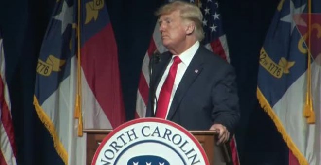 Trump reaparece en Carolina del Norte y exige a China una compensación por la pandemia