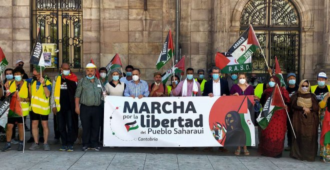 El Ayuntamiento recibe la Marcha por la Libertad del Pueblo Saharaui
