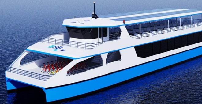 Una empresa naviera alemana fabrica el primer ferry 100% eléctrico movido por energía solar